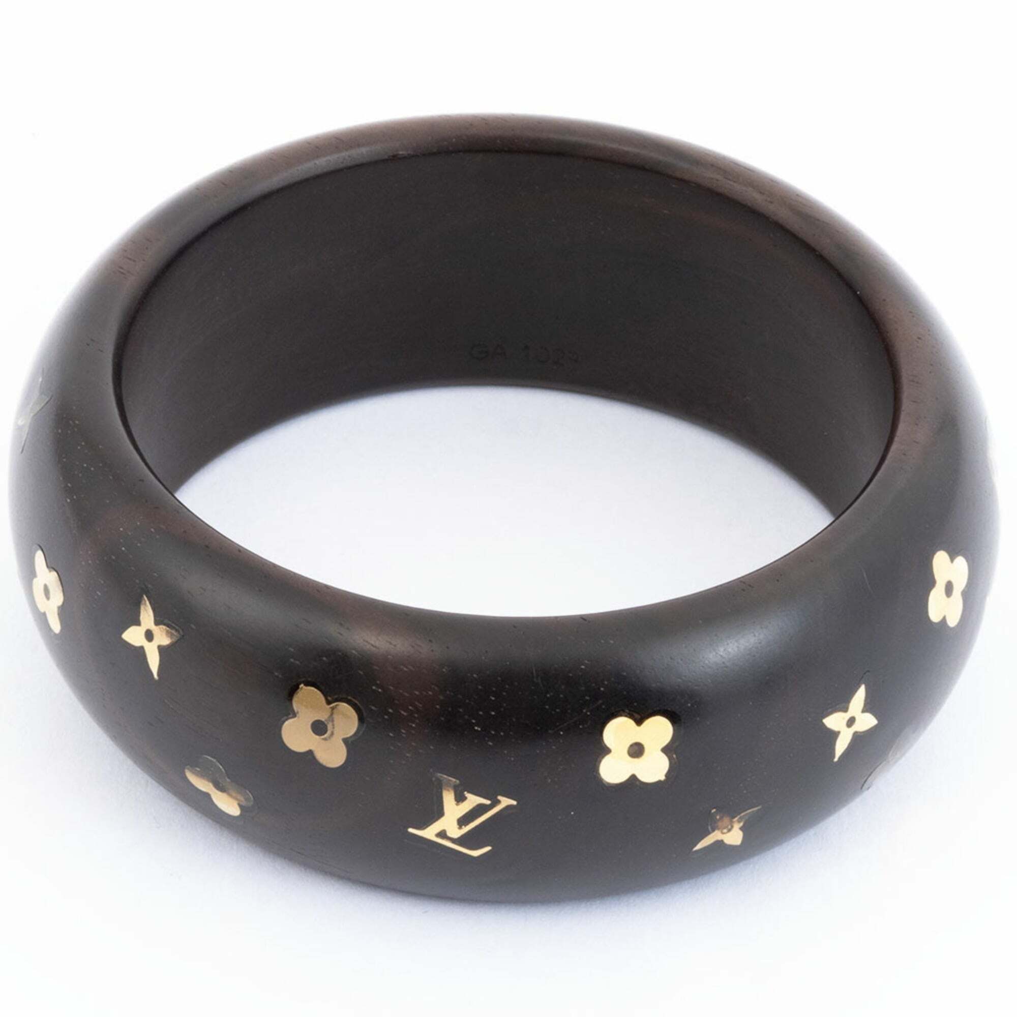 Louis Vuitton Bracelet Sylvania Gm Bangle M65939 Wood Dark Brown Womens Loui 505$